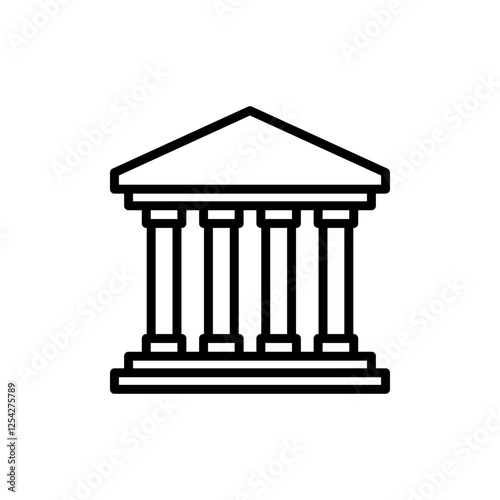 Bank icon vector. Bank sign and symbol, museum, university