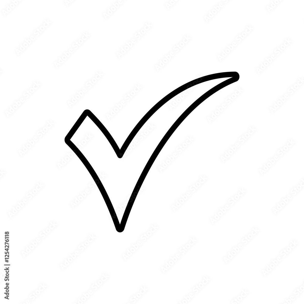 Check mark icon vector. Tick mark sign and symbol Check mark icon vector. Tick mark sign and symbol
