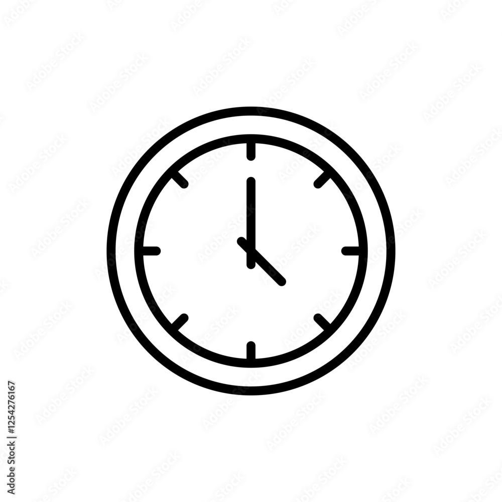 Clock icon vector. Time sign and symbol. watch icon Clock icon vector. Time sign and symbol. watch icon