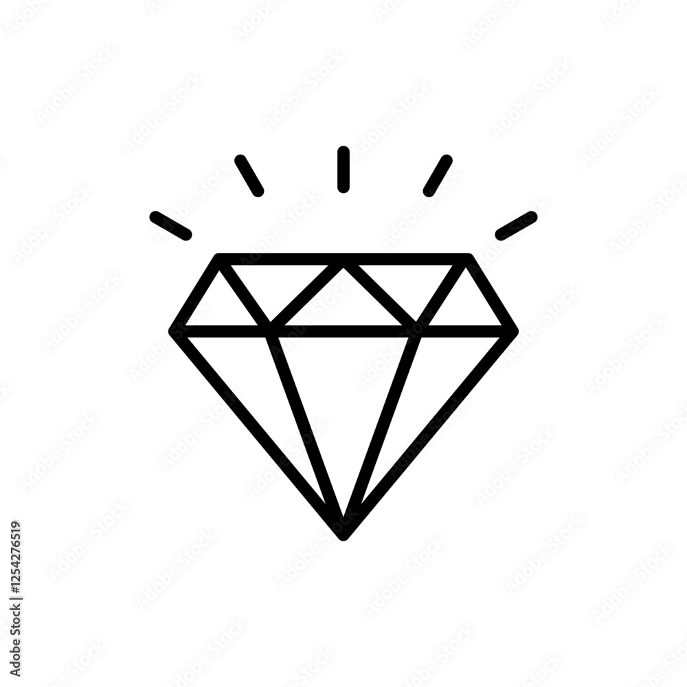 Diamond icon vector. diamond gems sign and symbol Diamond icon vector. diamond gems sign and symbol