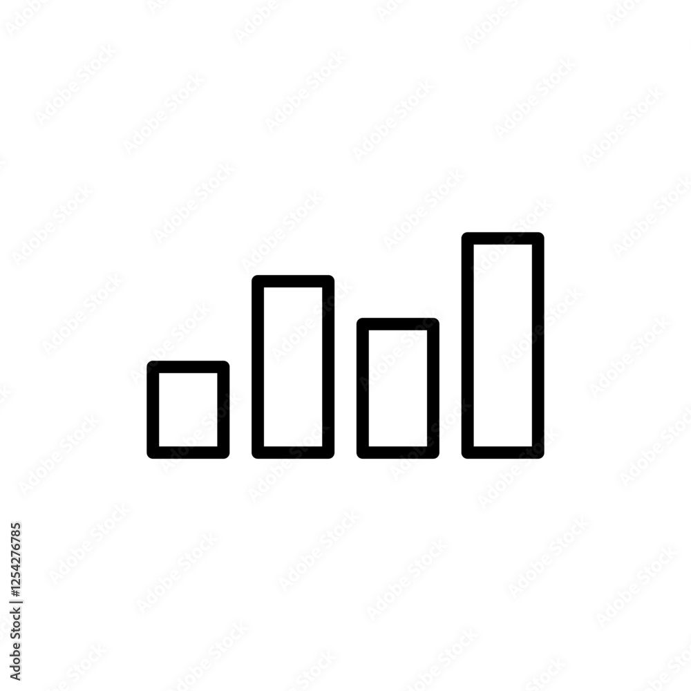 Growing graph icon vector. Chart sign and symbol. diagram icon Growing graph icon vector. Chart sign and symbol. diagram icon