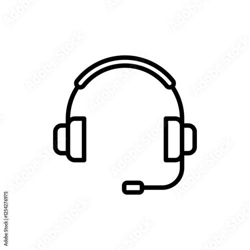 Headphone icon vector. Headvector sign and symbol photo