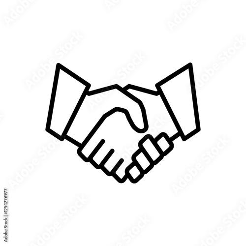 Handshake icon vector. business handshake sign and symbol. contact agreement