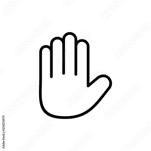 Hand icon vector. hand sign and symbol. palm