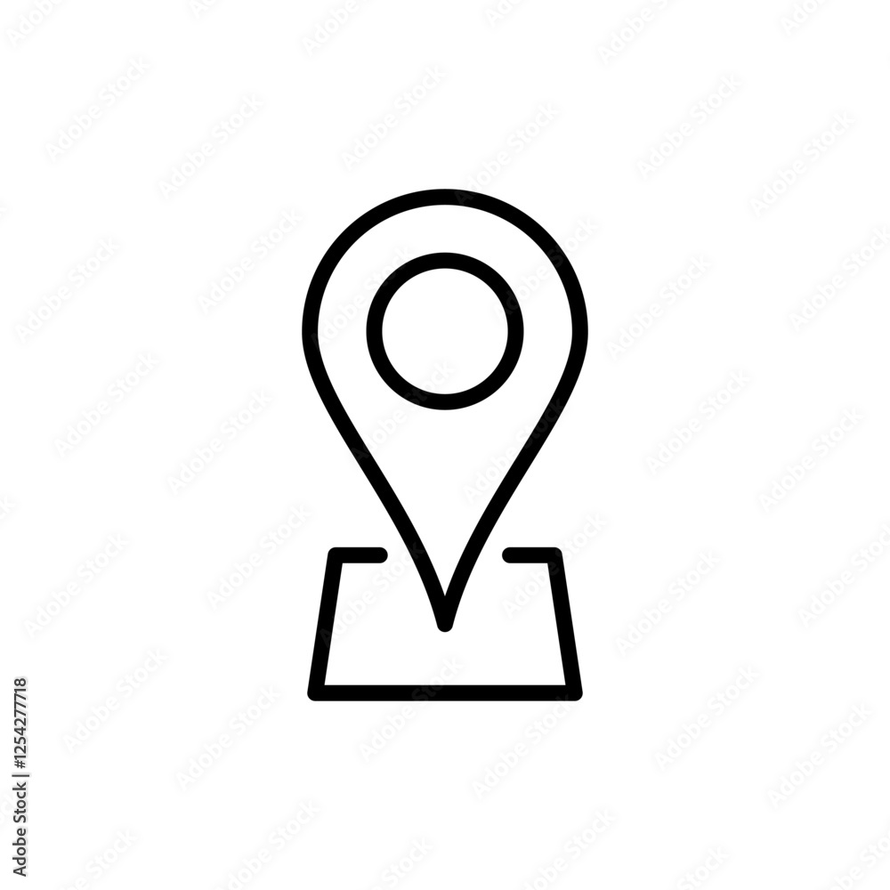 Pin icon vector. Location sign and symbol. destination icon. map pin Pin icon vector. Location sign and symbol. destination icon. map pin