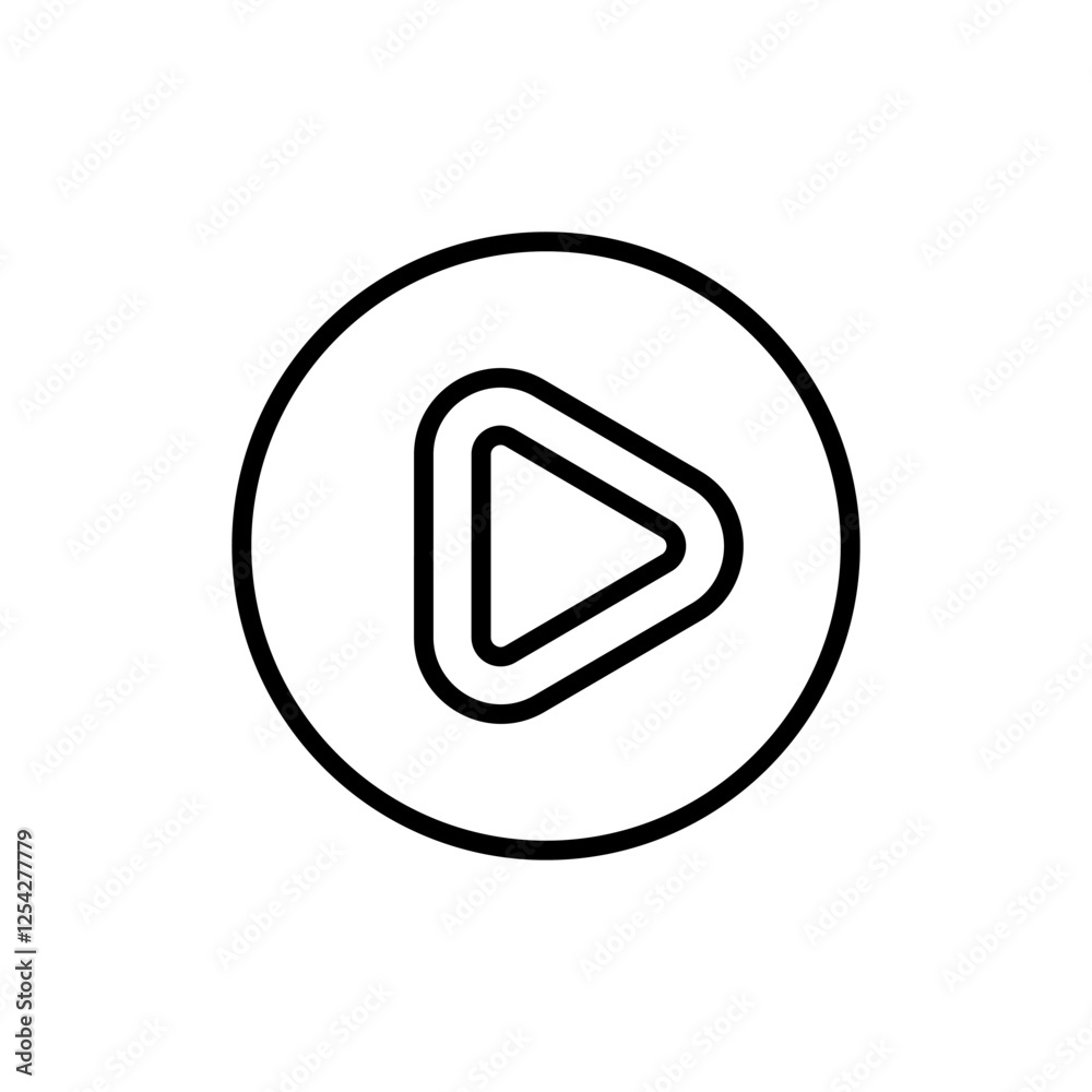 Play icon vector. Play button sign and symbol Play icon vector. Play button sign and symbol