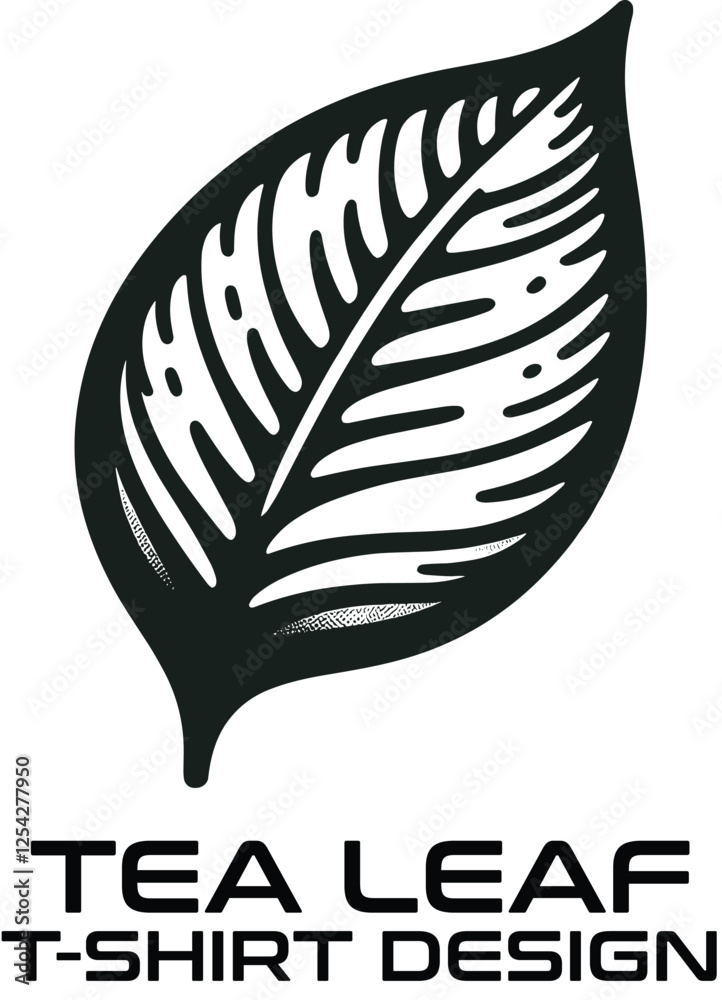 Naklejka premium Tea Leaf Vector T Shirt Design