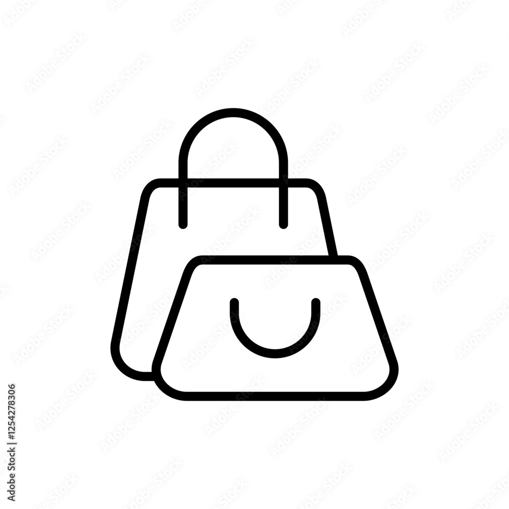 Shopping bag icon vector. shopping sign and symbol Shopping bag icon vector. shopping sign and symbol