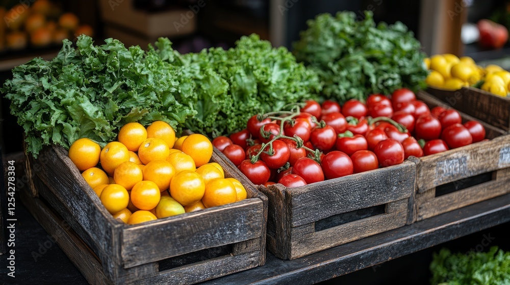 Vibrant still life of fresh fruits and vegetables, celebrating natural abundance and healthy living. Vibrant still life of fresh fruits and vegetables, celebrating natural abundance and healthy living.