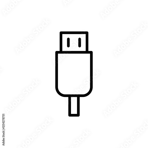 Usb icon vector. Flash disk sign and symbol. flash drive sign.