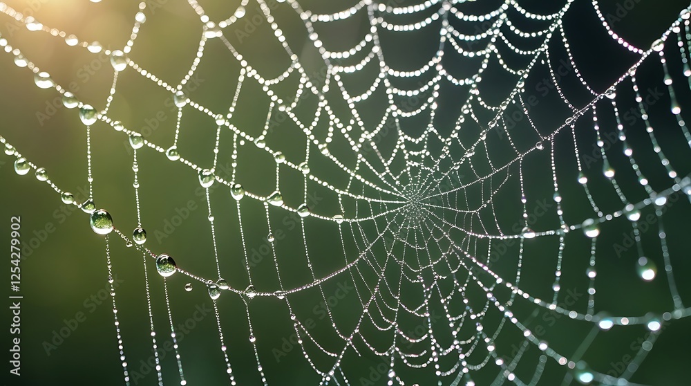 Close-up of a delicate spider web covered in morning dew, glistening in sunlight with a blurred green background, symbolizing nature’s beauty, fragility, and intricate design.
Close-up of a delicate spider web covered in morning dew, glistening in sunlight with a blurred green background, symbolizing nature’s beauty, fragility, and intricate design.