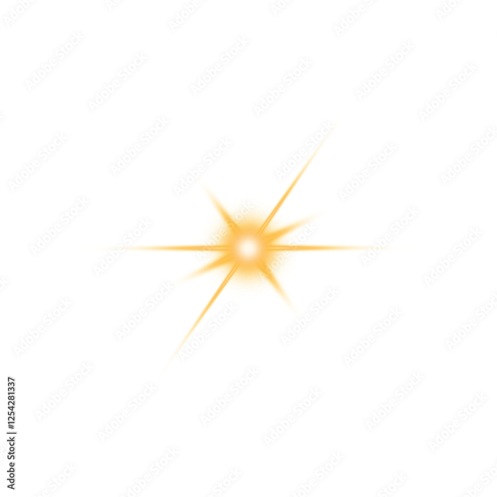 Bright golden glow star of light Bright golden glow star of light