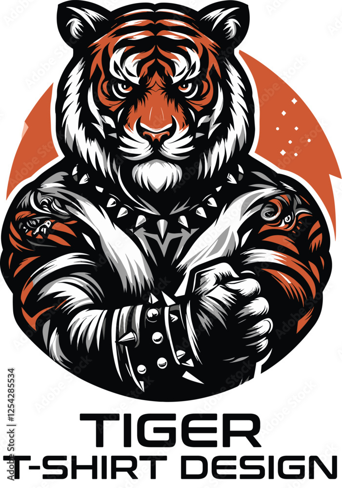 Obraz premium Tiger Vector T Shirt Design