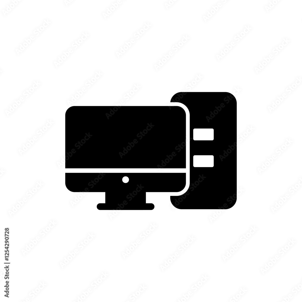 Computer icon vector illustration. computer monitor sign and symbol Computer icon vector illustration. computer monitor sign and symbol