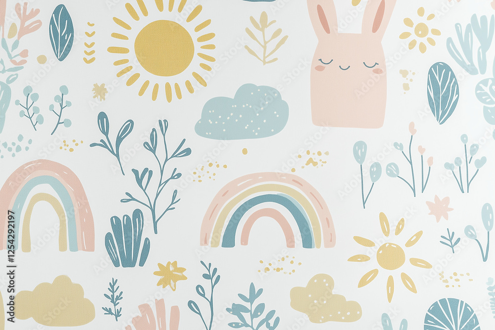 Naklejka premium パターン, 虹, 子供向け, 模様, ベクター, シームレス, カード, 花, デザイン, イラスト, 壁紙, 赤ちゃん, 文科系, ピンク, 質感, デコレーション, フローラル, フレーム, manga, ビンテージ, とぶ, invitation, 愛, スタイル, クリスマス, 自然, 成分