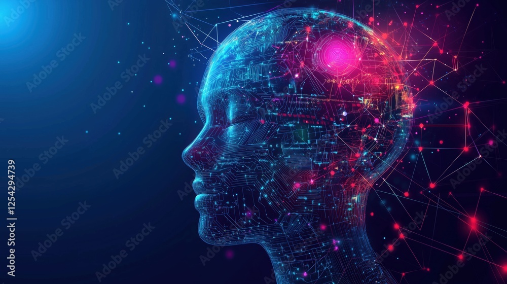 Abstract background in concept of artificial intelligence Abstract background in concept of artificial intelligence