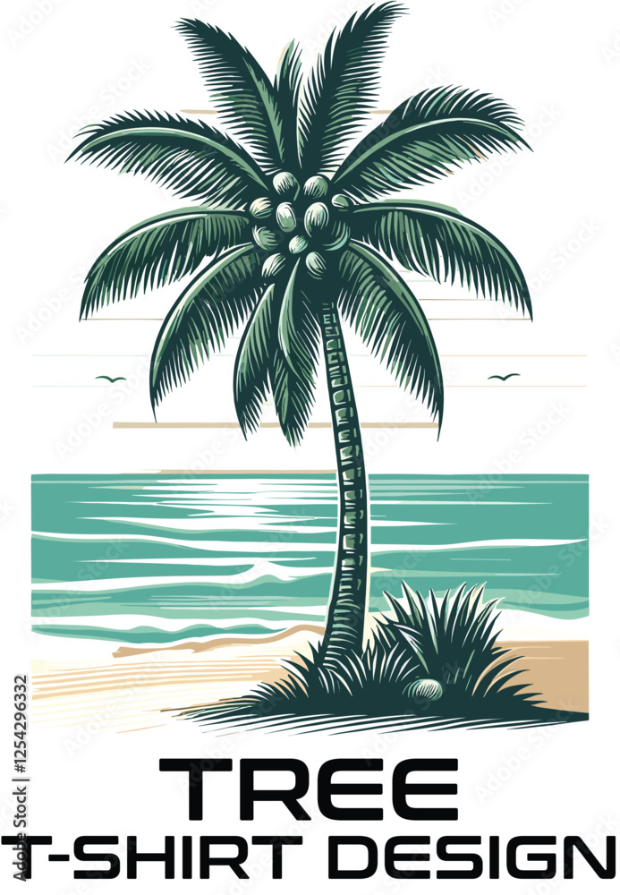 Fototapeta premium Tree Vector T Shirt Design