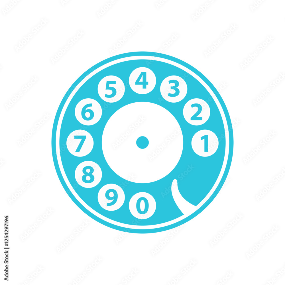 Calling Retro Dial Pad icon. Isolated on white background. Blue icon set Calling Retro Dial Pad icon. Isolated on white background. Blue icon set