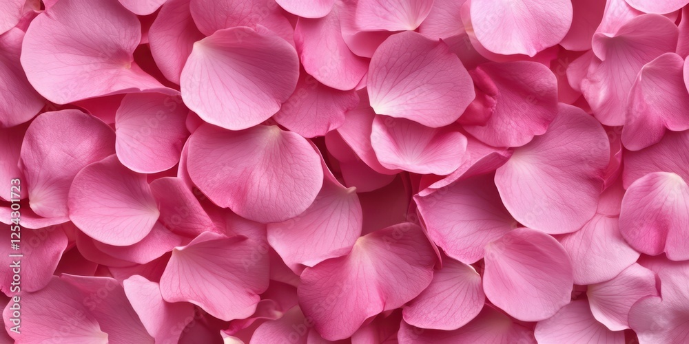 Fototapeta premium Delicate Pink Rose Petals Spread Across a Soft Background Surface