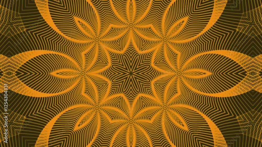 Decorative mandala art, vibrant texture, designed for meditation, healing, and calming videos