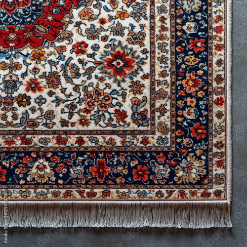 antique oriental rug with intricate patterns