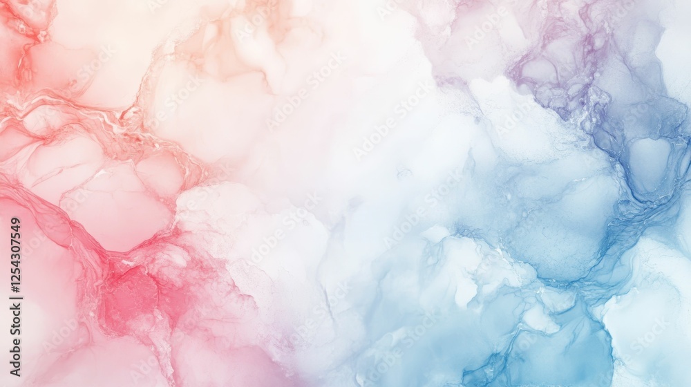 Fototapeta premium Pastel tones blend in smooth, fluid like patterns, offering an elegant and calming design ideal for creating tranquil visuals.