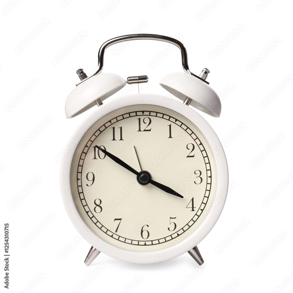 One light alarm clock isolated on white One light alarm clock isolated on white