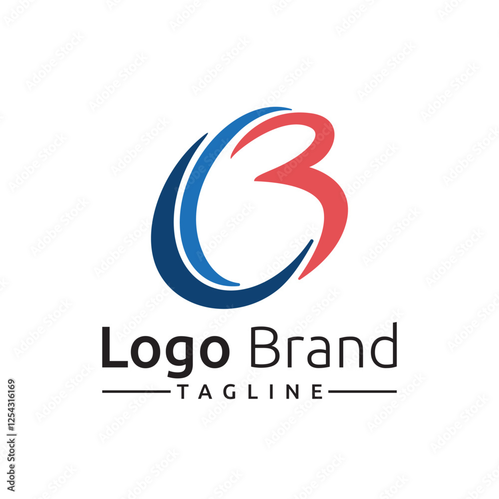 B Letter Dynamic Active Abstract Logo Template