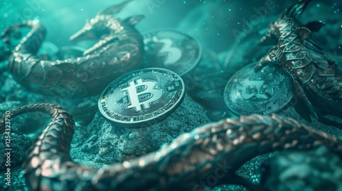 A group of sirens luring unsuspecting investors with the promise of quick returns symbolizing the risks of investing in volatile crypto markets. photo