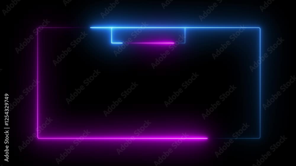 abstract background with glowing lines. Neon effect rectangle frame line seamless looping video. abstract beautiful neon light loading rectangle. 4K Video motion graphic animation. abstract background with glowing lines. Neon effect rectangle frame line seamless looping video. abstract beautiful neon light loading rectangle. 4K Video motion graphic animation.