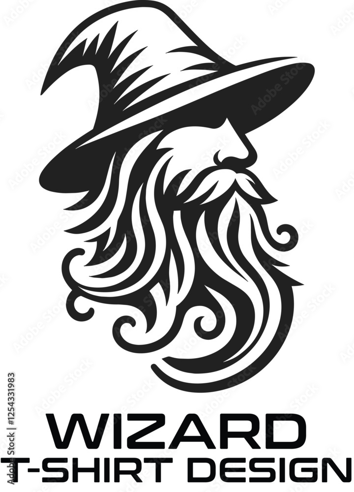 Naklejka premium Wizard Vector T Shirt Design