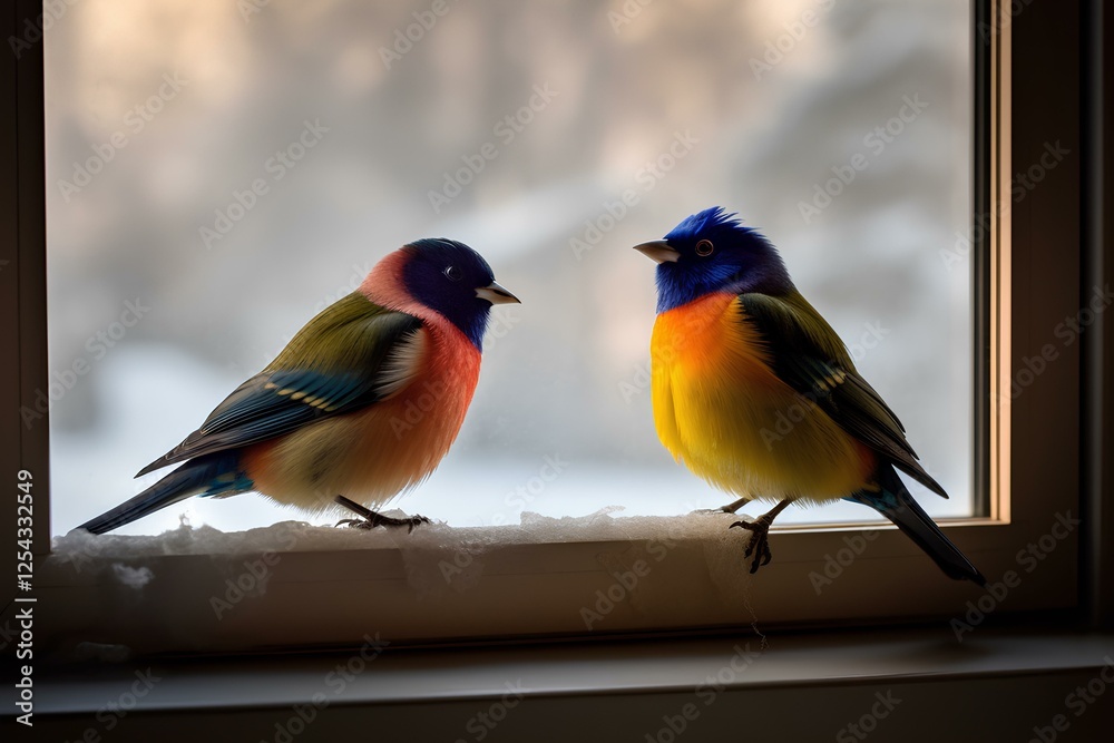 Obraz premium robin on snow