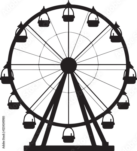 ferris wheel vector illustration Silhouette 