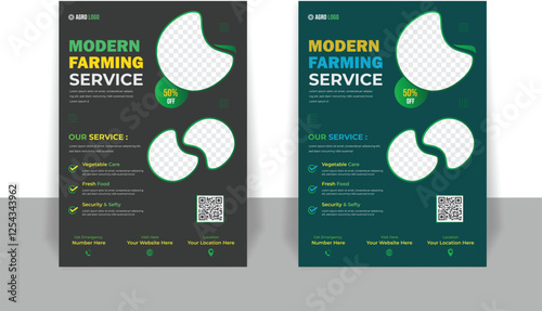 Agriculture Farming business  flyer design layout