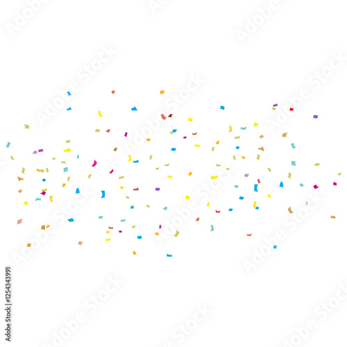 Colorful Confetti Birthday Background Vector Illustration