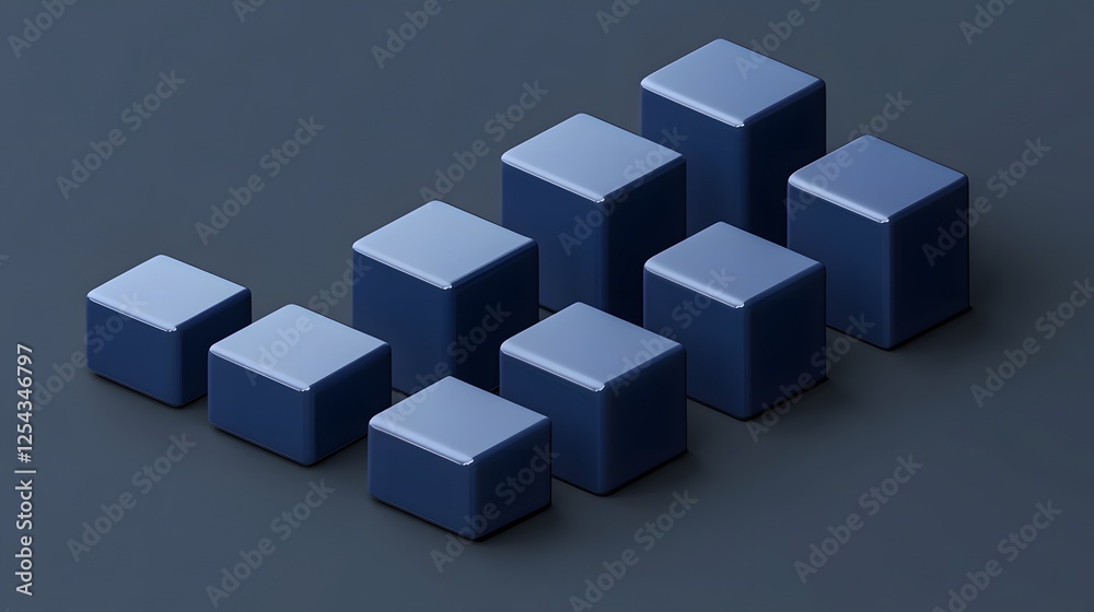Abstract Cubes Rise: Geometric Shapes in 3D Design Abstract Cubes Rise: Geometric Shapes in 3D Design