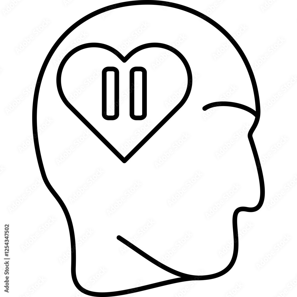 Obraz premium Mindful-Pause Icon