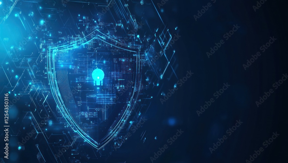 Obraz premium Cybersecurity Shield