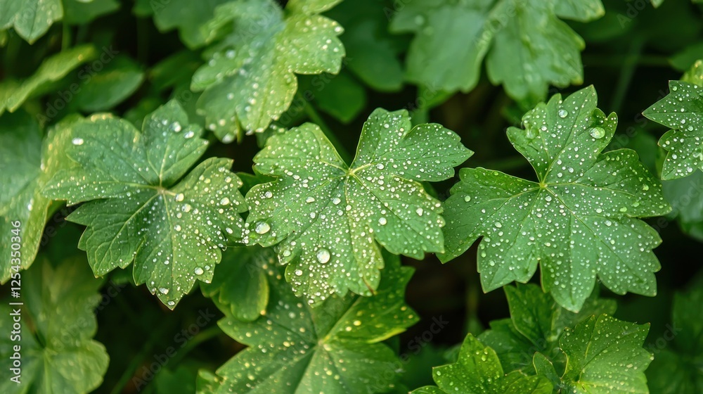 Dew-Kissed Leaves: A Symphony of Green Dew-Kissed Leaves: A Symphony of Green