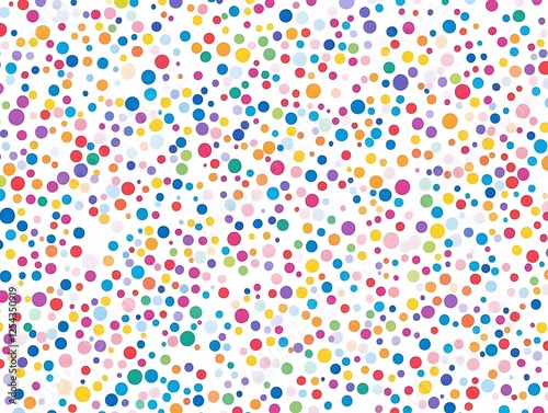 Image of Multicolored Circles on White Background