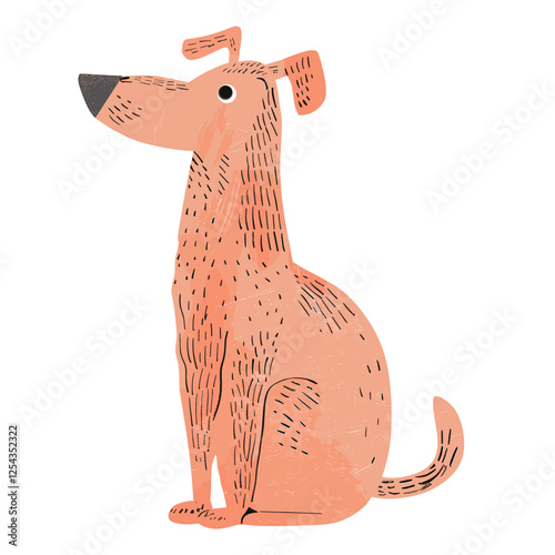 Cute dog animal illustration vector