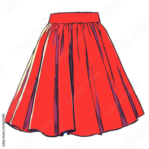 Red Skirt skirt illustration clothing vector
