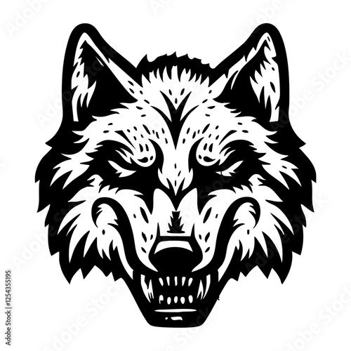 Wolf illustration graphic black vector