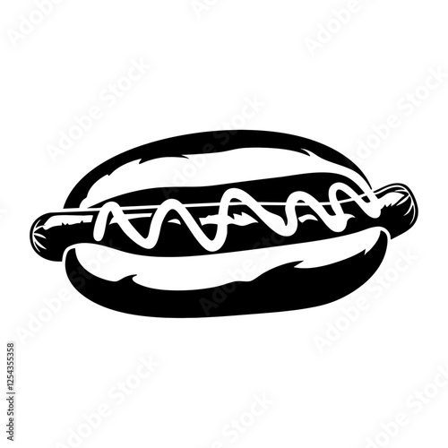 Hot dog icon illustration graphic simple vector