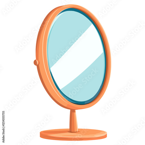 Mirror illustration round photography vector