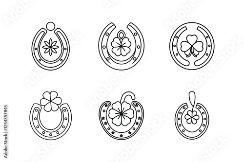 lucky charm line art vector illustration