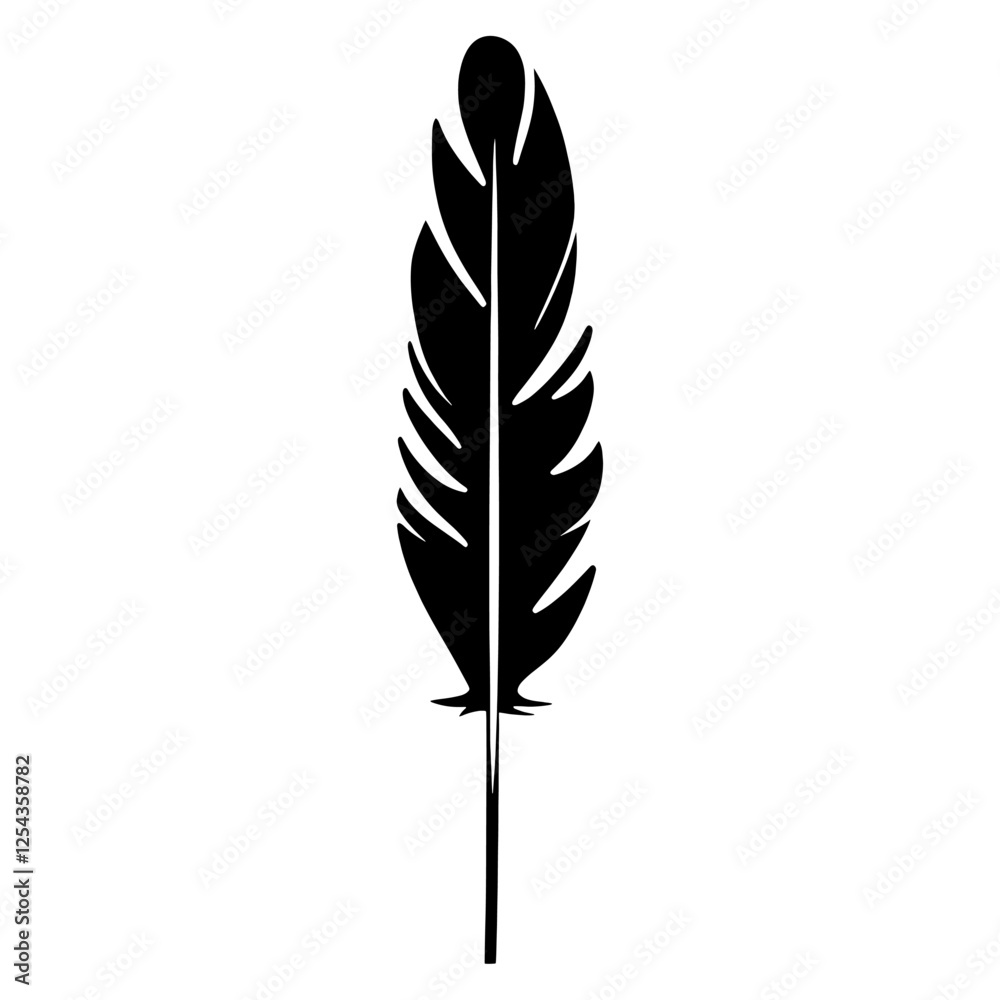 Feather vector silhouette illustration feather vector Feather vector silhouette illustration feather vector