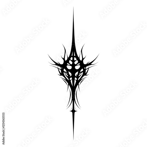 Gift Tag Thorn tribal design chandelier vector