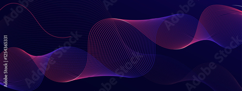 Purple wave abstract patterned background design