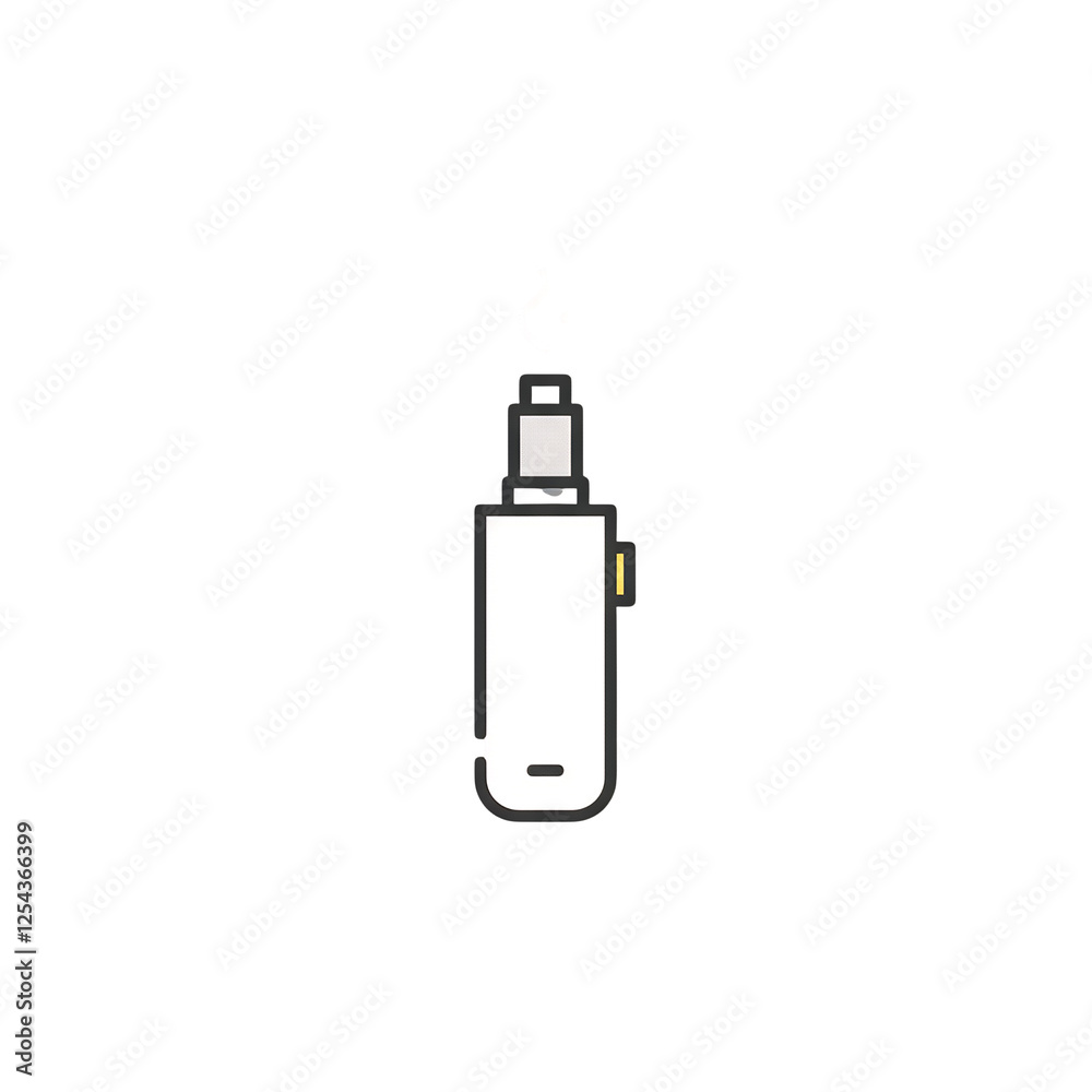 Vape Pen Illustration on transparent background - Electronic Cigarette Concept Vape Pen Illustration on transparent background - Electronic Cigarette Concept